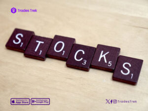 Scrabble pieces arranged together to spell stocks